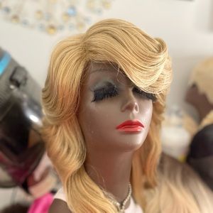 blonde wig